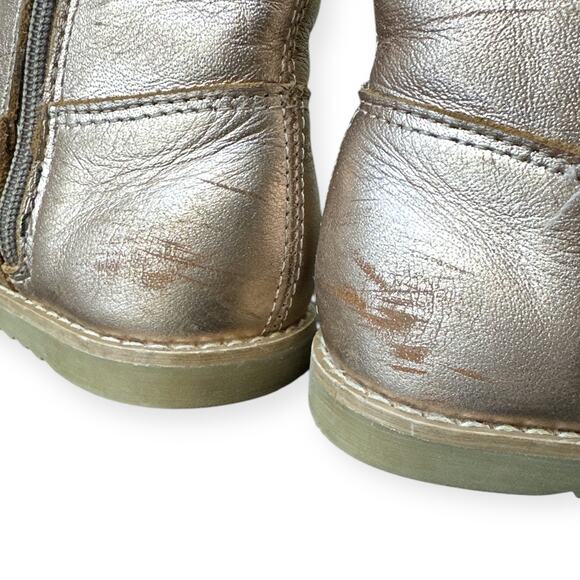 Old Soles Pink Gold Starling Leather Ankle Boots, Size 25 EU, 9 US - Picture 8 of 12